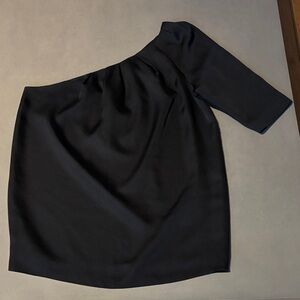 Club Monaco Dressy One-Shoulder Black Top 2